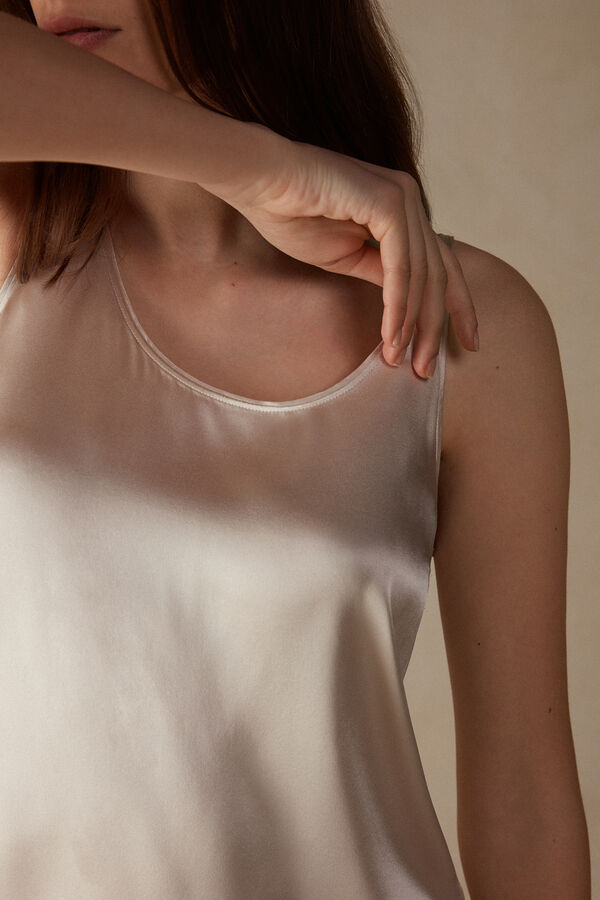 Intimssimi Silk and Modal Tank Top Natural | DUSKV92004