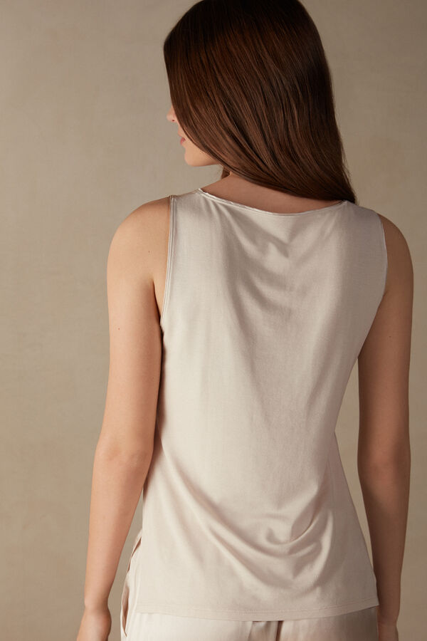 Intimssimi Silk and Modal Tank Top Natural | DUSKV92004