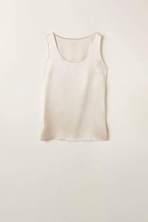 Intimssimi Silk and Modal Tank Top Natural | DUSKV92004