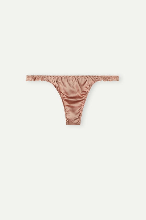 Intimssimi Silk and Pitsi G-String Natural | PUSER25137