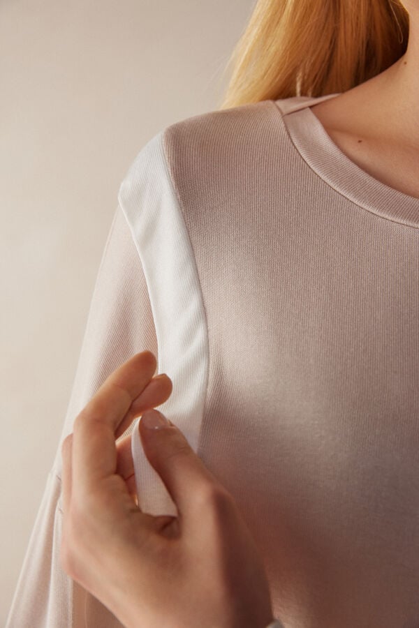 Intimssimi Simple Elegance Long Sleeve Top in Modal Pinkki | USEAH84185