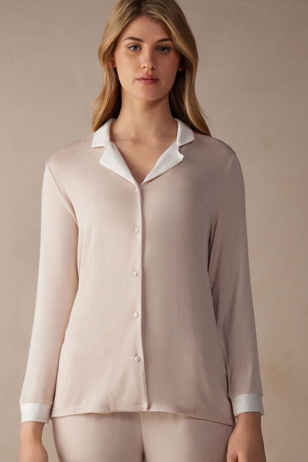 Intimssimi Simple Elegance Open Front Cardigan in Modal Pinkki | XUSGW30951