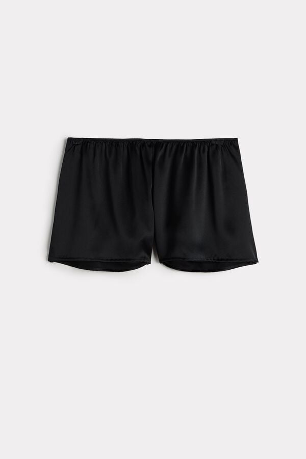 Intimssimi Smooth Silk-Satin Shorts Mustat | ZUSMJ20118