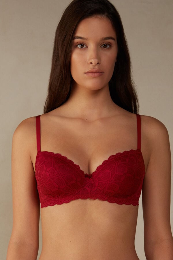 Intimssimi Sofia Balconette Bra in Pitsi Punainen | AUSDF55260