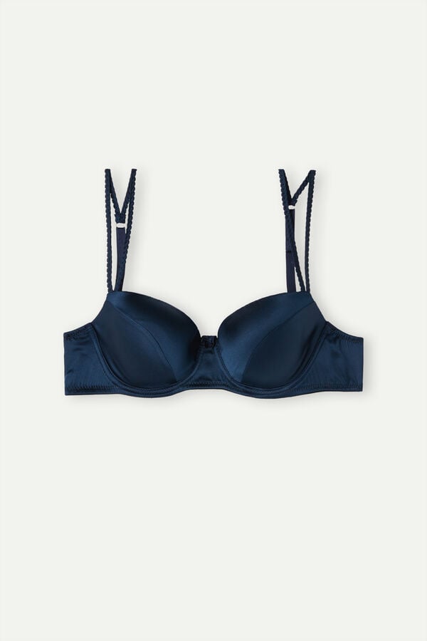 Intimssimi Sofia Balconette Bra in Silk Sininen | FUSHY49632