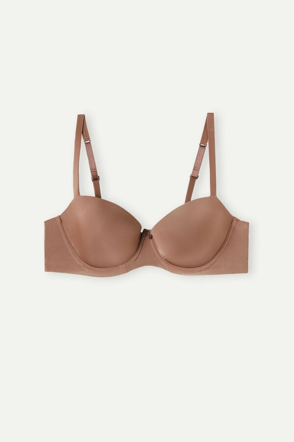 Intimssimi Sofia Balconette Bra in Ultralight Microfiber Natural | DUSVO52030