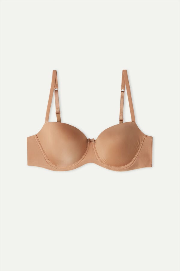 Intimssimi Sofia Balconette Bra in Ultralight Microfiber Natural | DUSVO84890