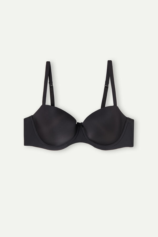 Intimssimi Sofia Balconette Bra in Ultralight Microfiber Mustat | FUSUI43093