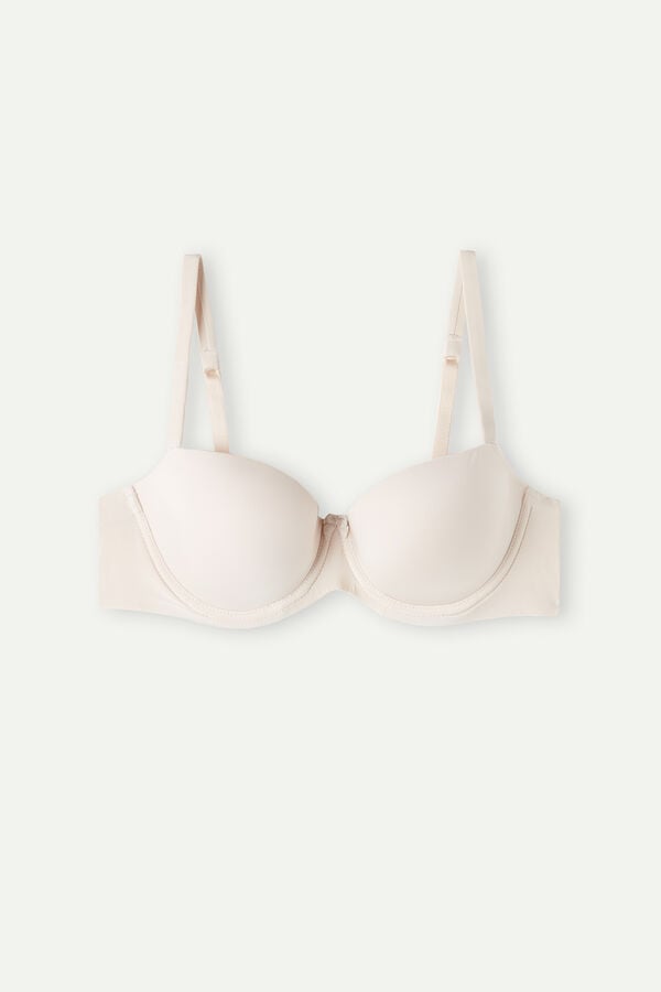 Intimssimi Sofia Balconette Bra in Ultralight Microfiber Natural | USIIZ65052