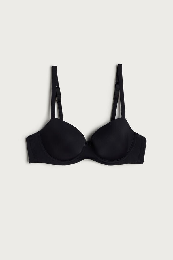 Intimssimi Sofia Microfiber Pehmustettu Balconette Bra Mustat | USIIZ81153