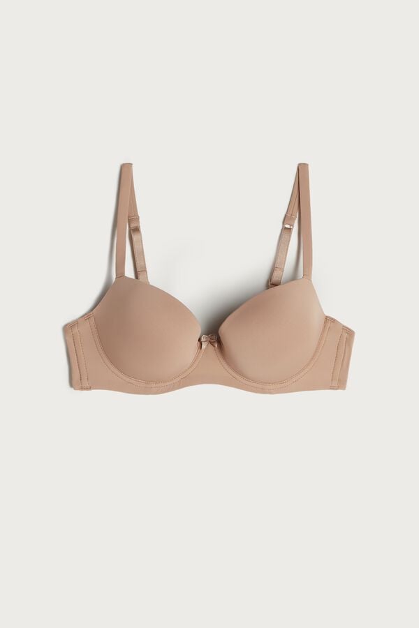 Intimssimi Sofia Microfiber Pehmustettu Balconette Bra Natural | USJZR74557