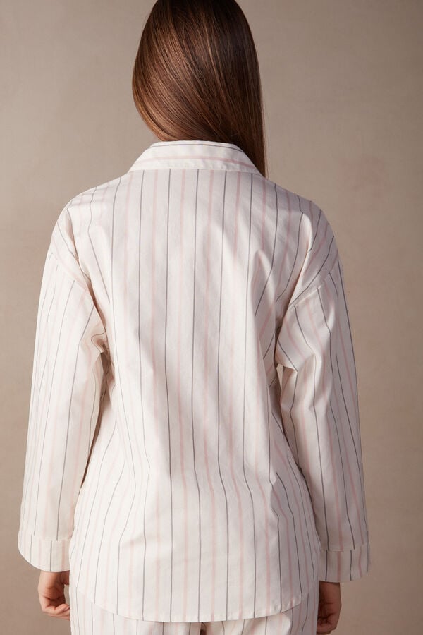 Intimssimi Soft Spring Long Sleeve Button-Up Shirt Valkoinen | BUSSO24219