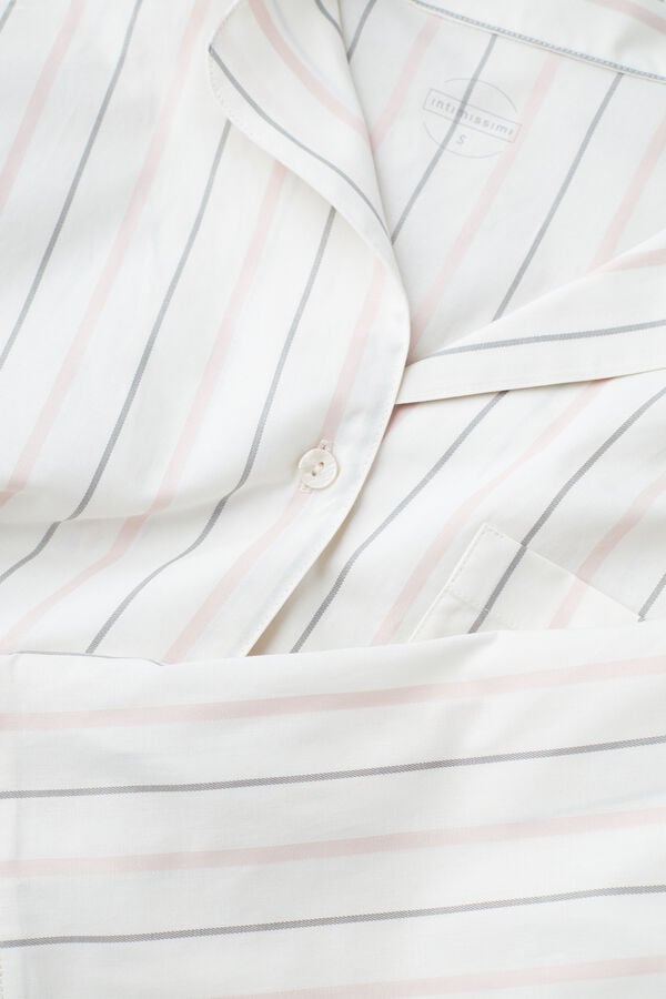 Intimssimi Soft Spring Long Sleeve Button-Up Shirt Valkoinen | BUSSO24219