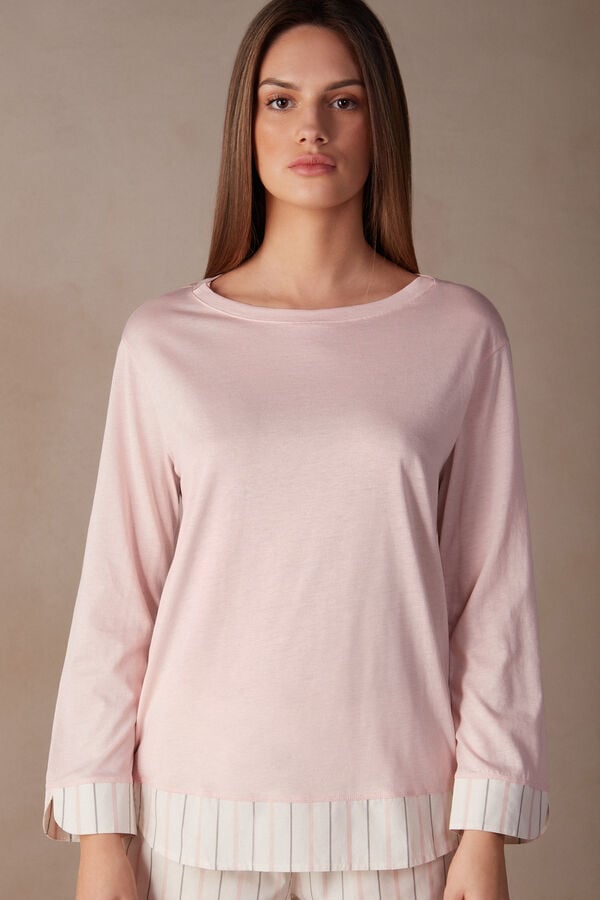 Intimssimi Soft Spring Long Sleeve Puuvilla Top Pinkki | SUSVO22607