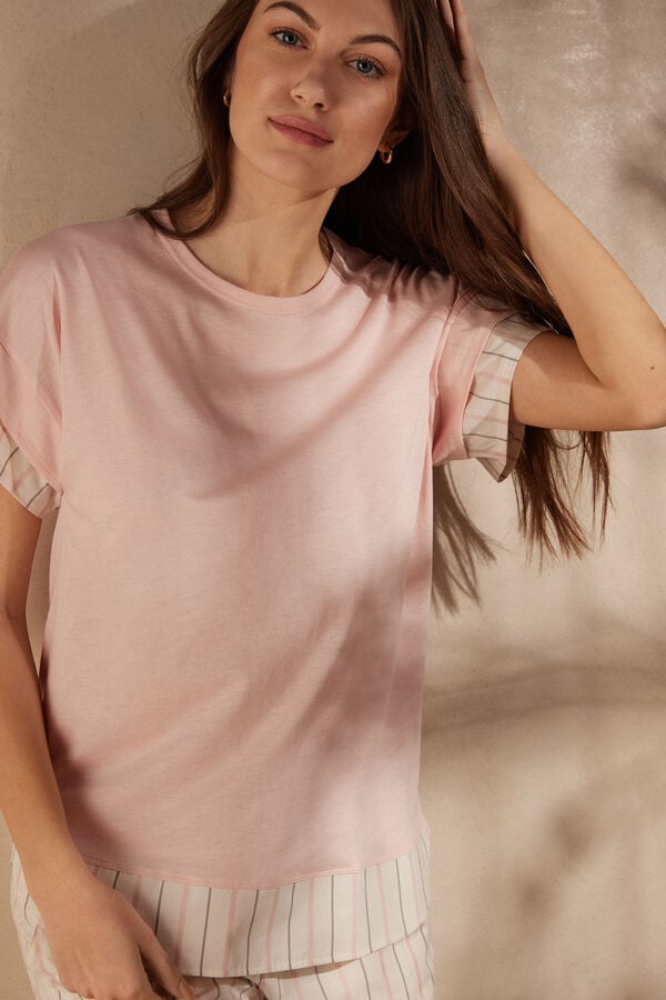 Intimssimi Soft Spring Lyhyt Sleeve Puuvilla T-Shirt Pinkki | SUSVO62005