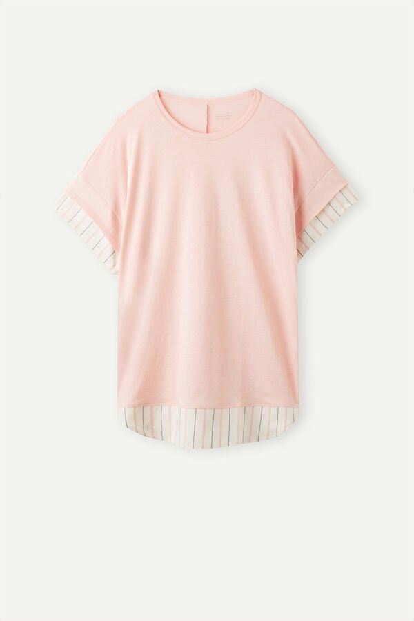 Intimssimi Soft Spring Lyhyt Sleeve Puuvilla T-Shirt Pinkki | SUSVO62005