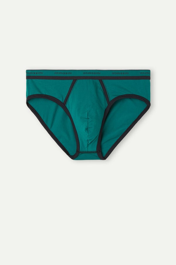 Intimssimi Stretch Supima® Puuvilla Brief with Logo Detail Vihreä | FUSHY17883