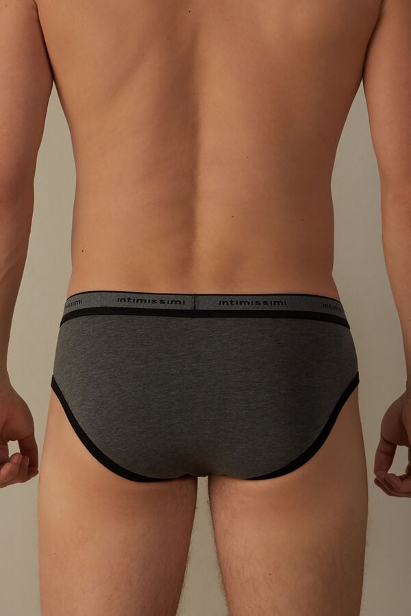 Intimssimi Stretch Supima® Puuvilla Brief with Logo Detail Mustat | GUSUC29801