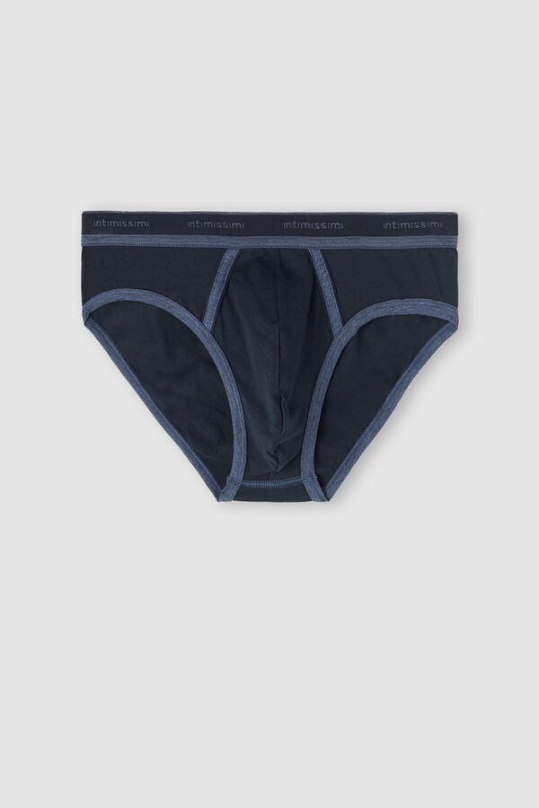 Intimssimi Stretch Supima® Puuvilla Brief with Logo Detail Sininen | MUSFT19229