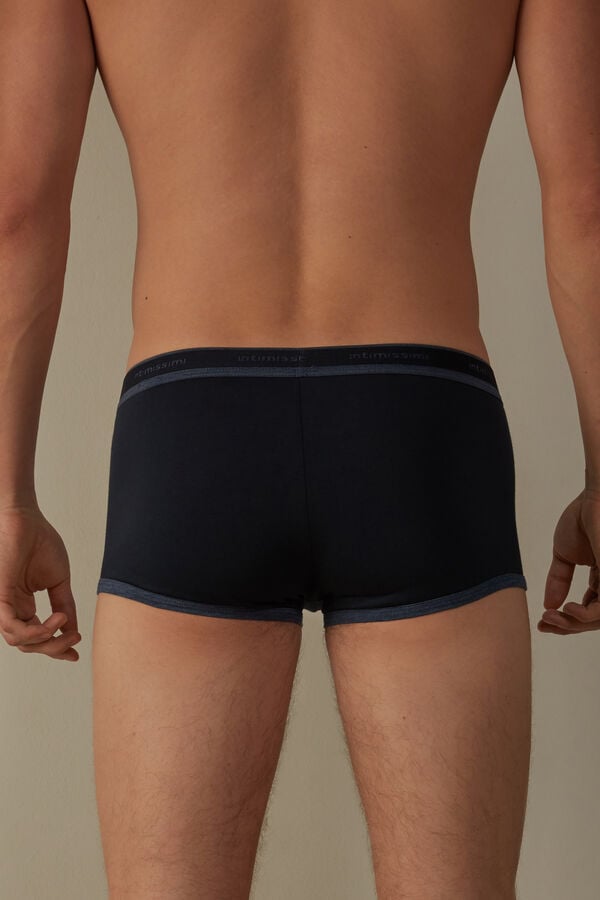 Intimssimi Stretch Supima® Puuvilla Bokserin Shorts with Logo Detail Sininen | USDFL59860