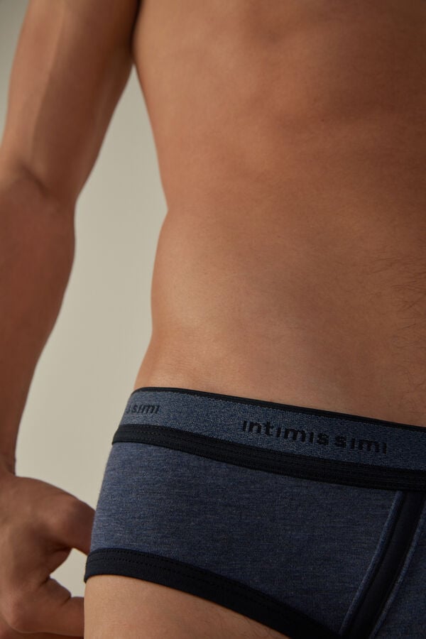 Intimssimi Stretch Supima® Puuvilla Brief with Logo Detail Sininen | USDFL72843