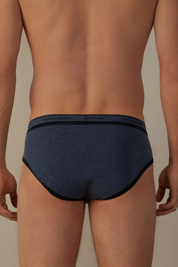 Intimssimi Stretch Supima® Puuvilla Brief with Logo Detail Sininen | USDFL72843