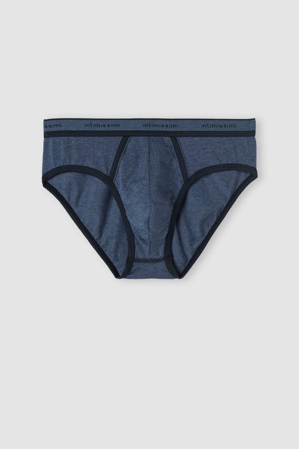 Intimssimi Stretch Supima® Puuvilla Brief with Logo Detail Sininen | USDFL72843