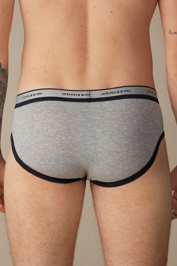 Intimssimi Stretch Supima® Puuvilla Brief with Logo Detail Sininen | USJKU88931