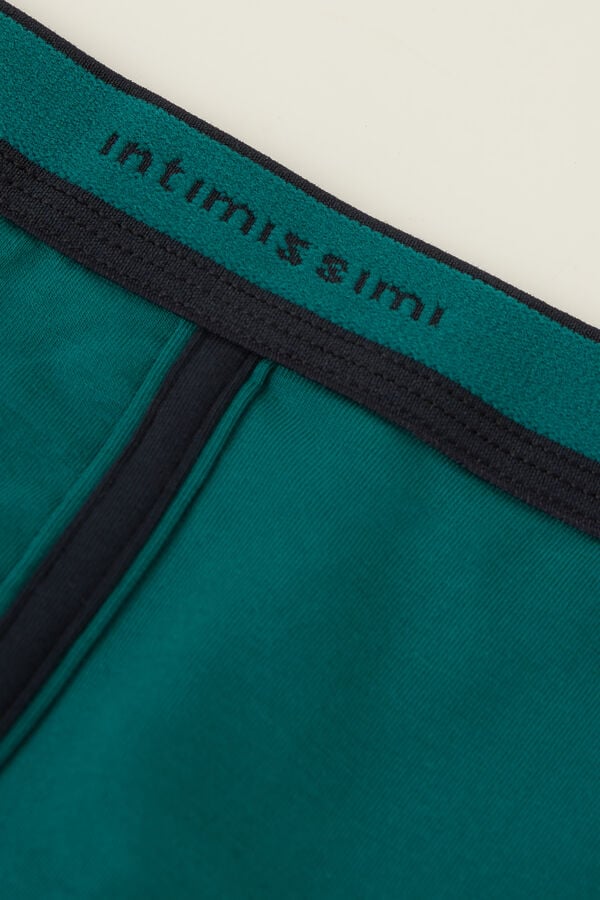 Intimssimi Stretch Supima® Puuvilla Bokserin Shorts with Logo Detail Vihreä | UUSTG37757