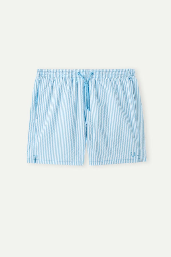 Intimssimi Stripe Print Seersucker Swim Trunks Sininen | LUSSX18210