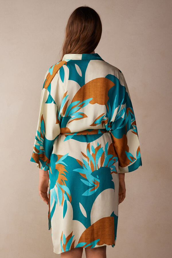 Intimssimi Summer Vibes Viscose Satin Kimono Monivärinen | USDFL93536