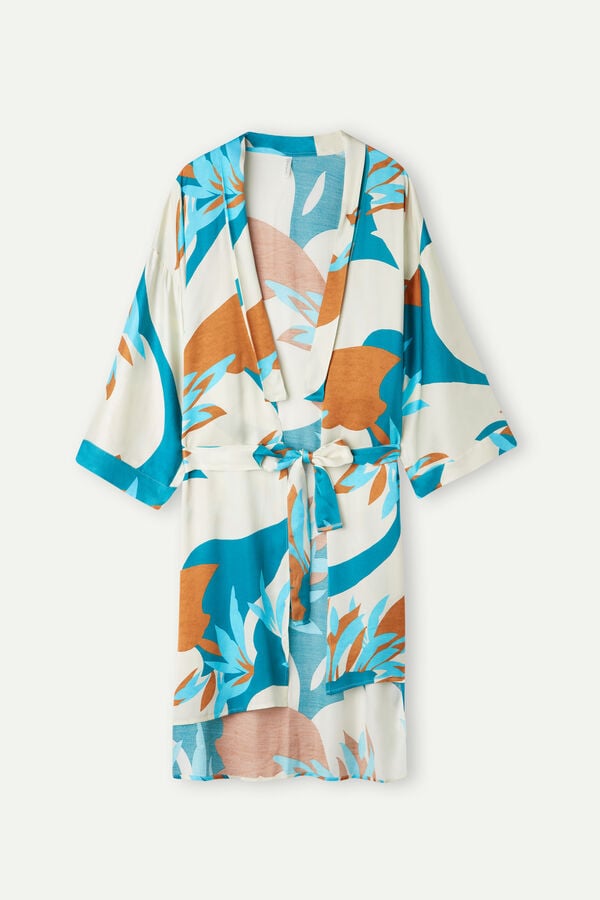 Intimssimi Summer Vibes Viscose Satin Kimono Monivärinen | USDFL93536