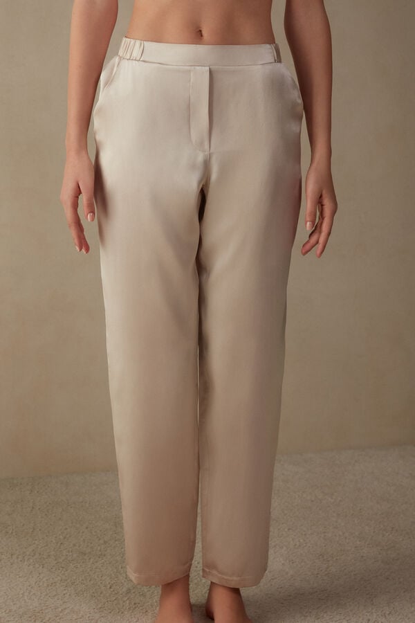 Intimssimi Suoraan Silk Pants Natural | USDFL21687