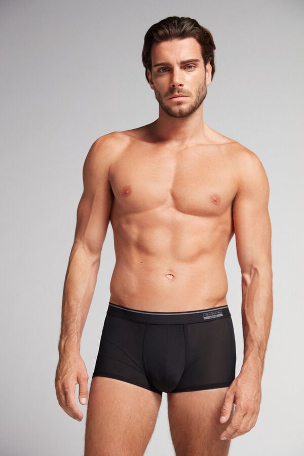 Intimssimi Super Fresh Micro-mesh Boxers Mustat | EUSVG82443