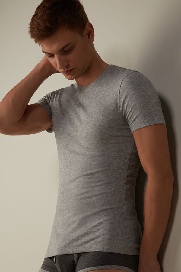 Intimssimi T-shirt in Stretch Supima® Puuvilla Harmaat | BUSSD36717