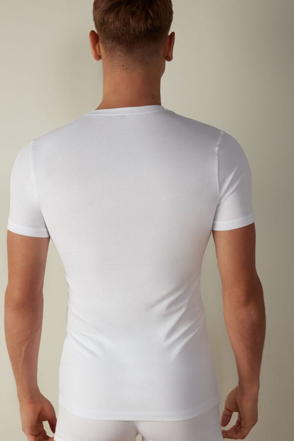 Intimssimi T-shirt in Stretch Supima® Puuvilla Valkoinen | EUSHC19963