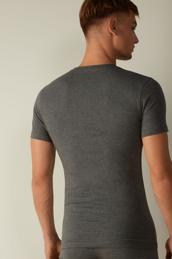 Intimssimi T-shirt in Stretch Supima® Puuvilla Tummanharmaat | USJKU33339