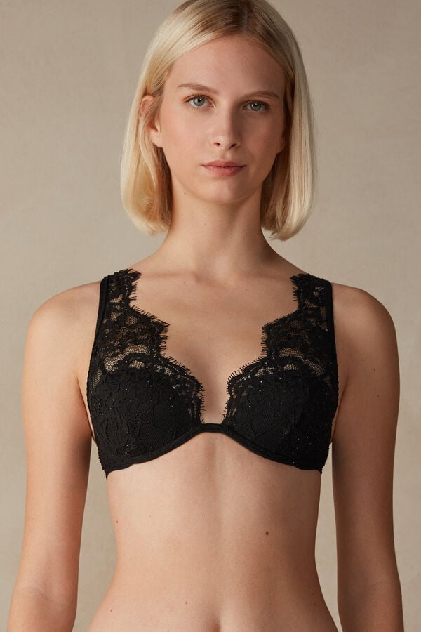 Intimssimi Time to Shine Elena Balconette Bra Mustat | QUSUV28077