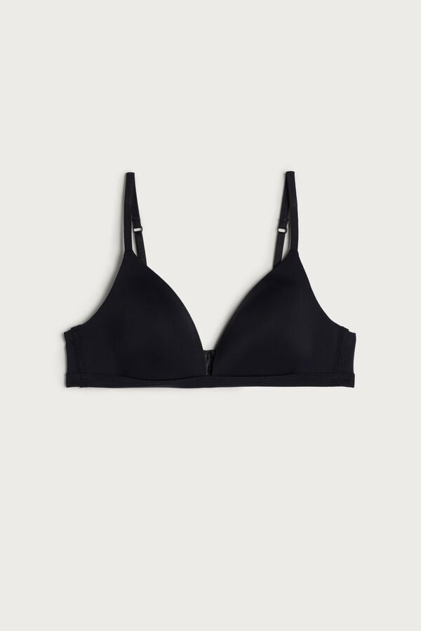 Intimssimi Tiziana Microfiber Triangle Bra Mustat | USZPD52221