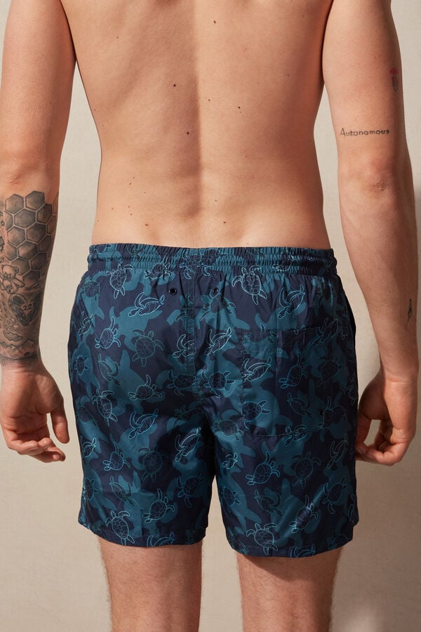 Intimssimi Turtle Print Swim Trunks Sininen | MUSFT94204