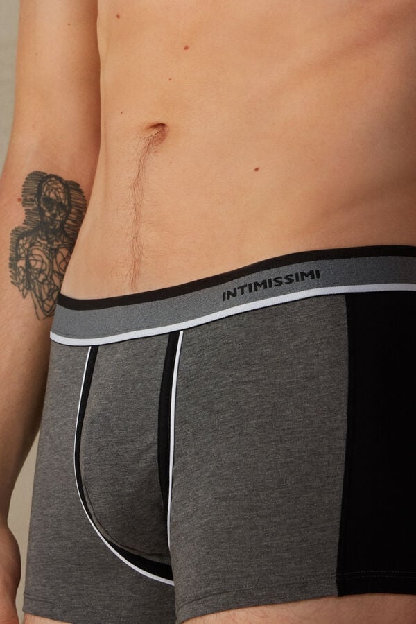 Intimssimi Two-tone Boxers in Stretch Supima® Puuvilla Mustat | MUSFT55488