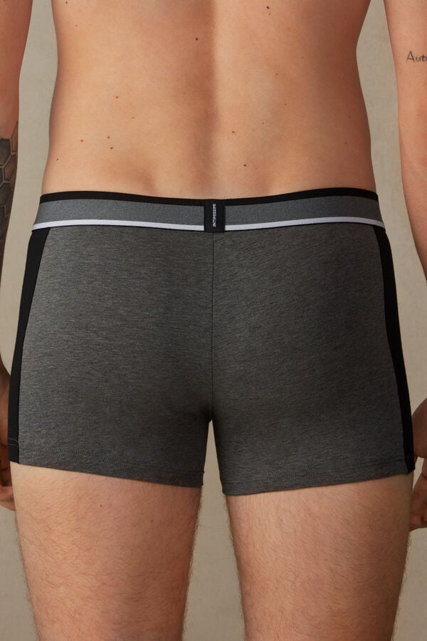 Intimssimi Two-tone Boxers in Stretch Supima® Puuvilla Mustat | MUSFT55488