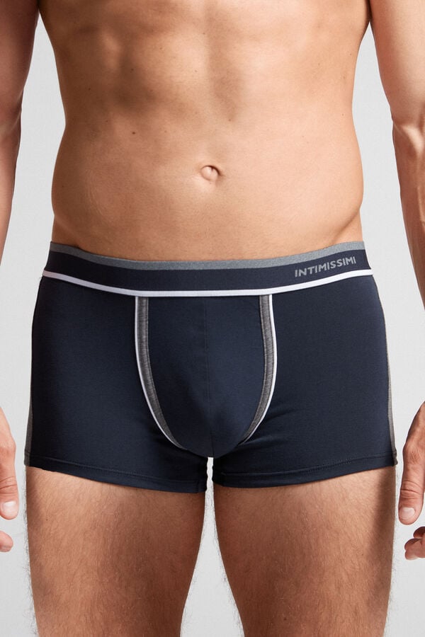 Intimssimi Two-tone Boxers in Stretch Supima® Puuvilla Sininen | USXBR70123