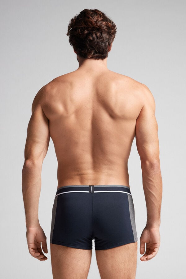 Intimssimi Two-tone Boxers in Stretch Supima® Puuvilla Sininen | USXBR70123