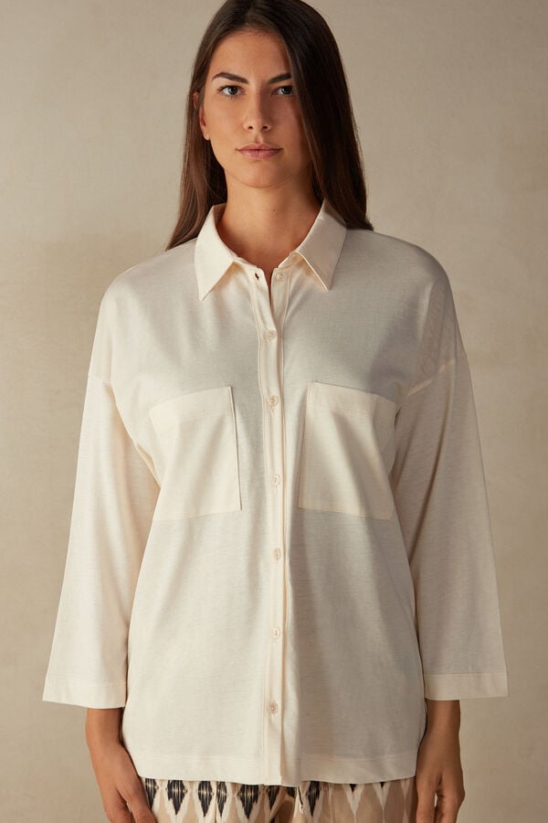 Intimssimi Urban Nomad Puuvilla Shirt Valkoinen | FUSUI69544