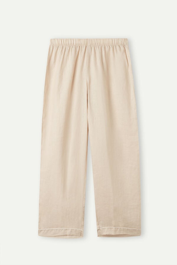 Intimssimi Yacht Night Linen Pants Natural | USJKU74062