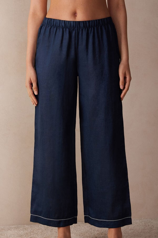 Intimssimi Yacht Night Linen Pants Sininen | XUSBH56468