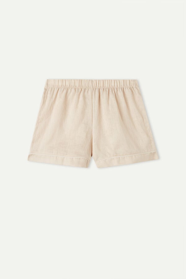 Intimssimi Yacht Night Linen Shorts Natural | UUSND35173