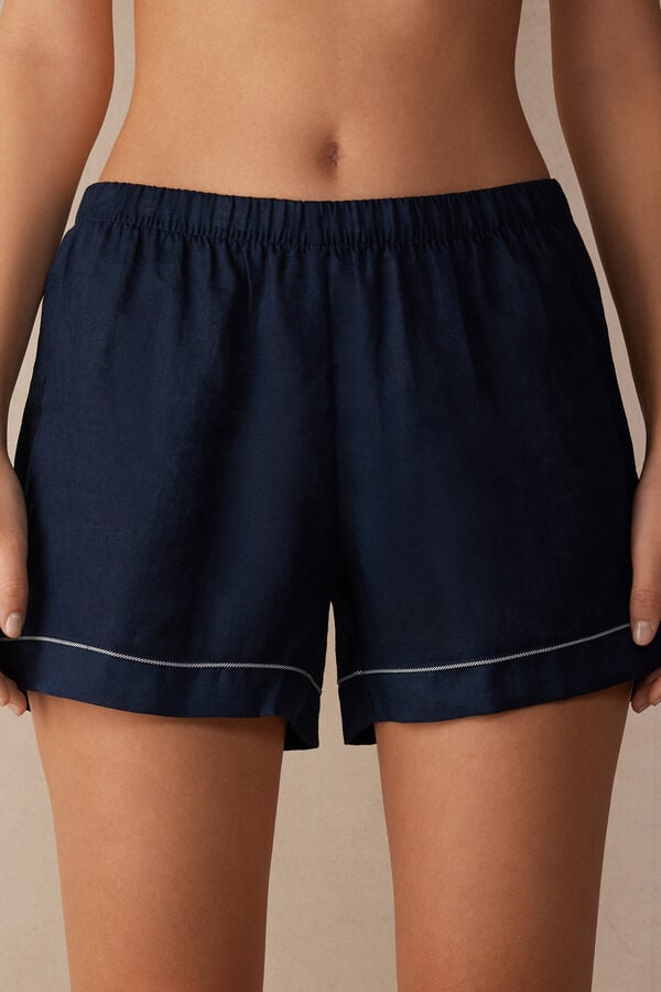 Intimssimi Yacht Night Linen Shorts Sininen | AUSDF79126