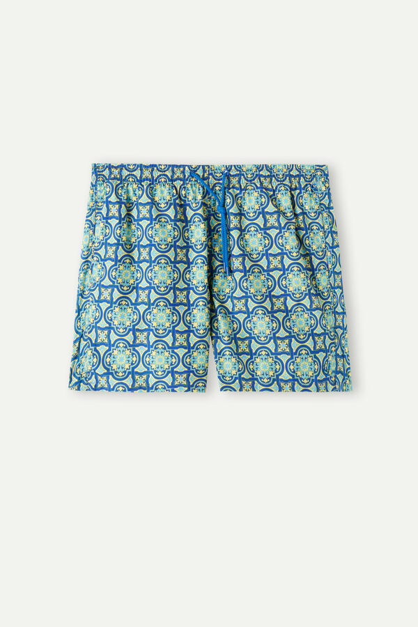 Intimssimi Yellow Majolica Print Swim Trunks Sininen | FUSUI50603